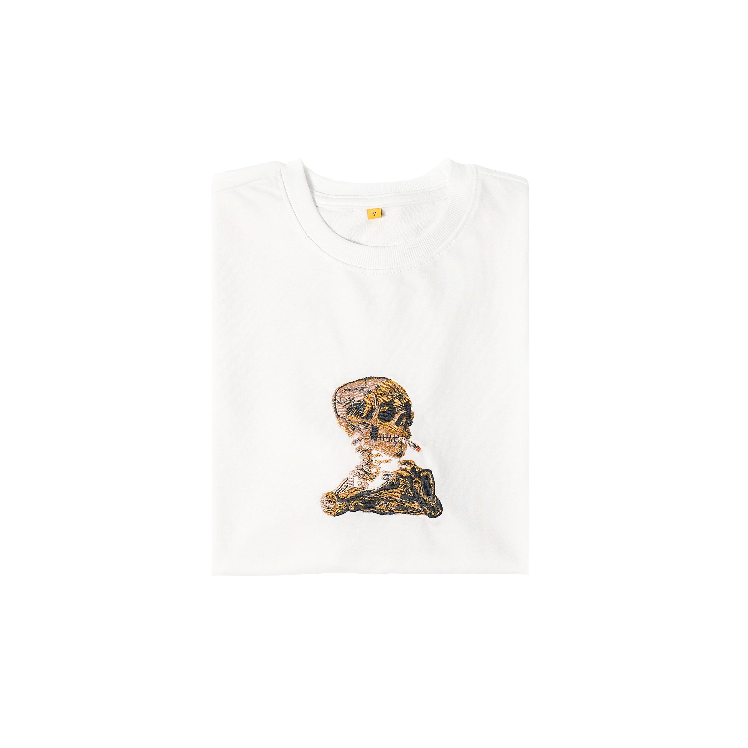 "SKULL WITH A BURNING CIGARETTE" T-SHIRT