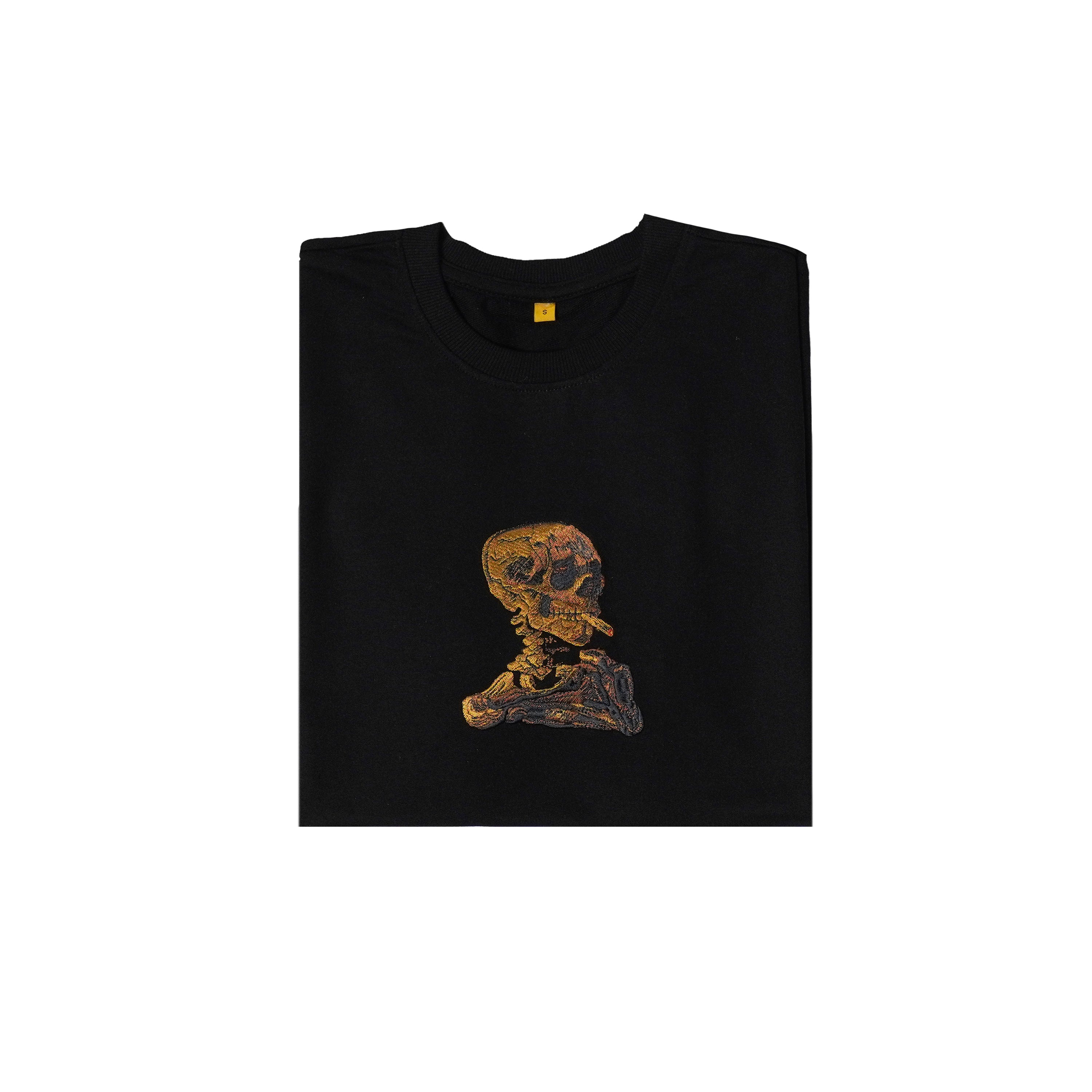 "SKULL WITH A BURNING CIGARETTE" T-SHIRT