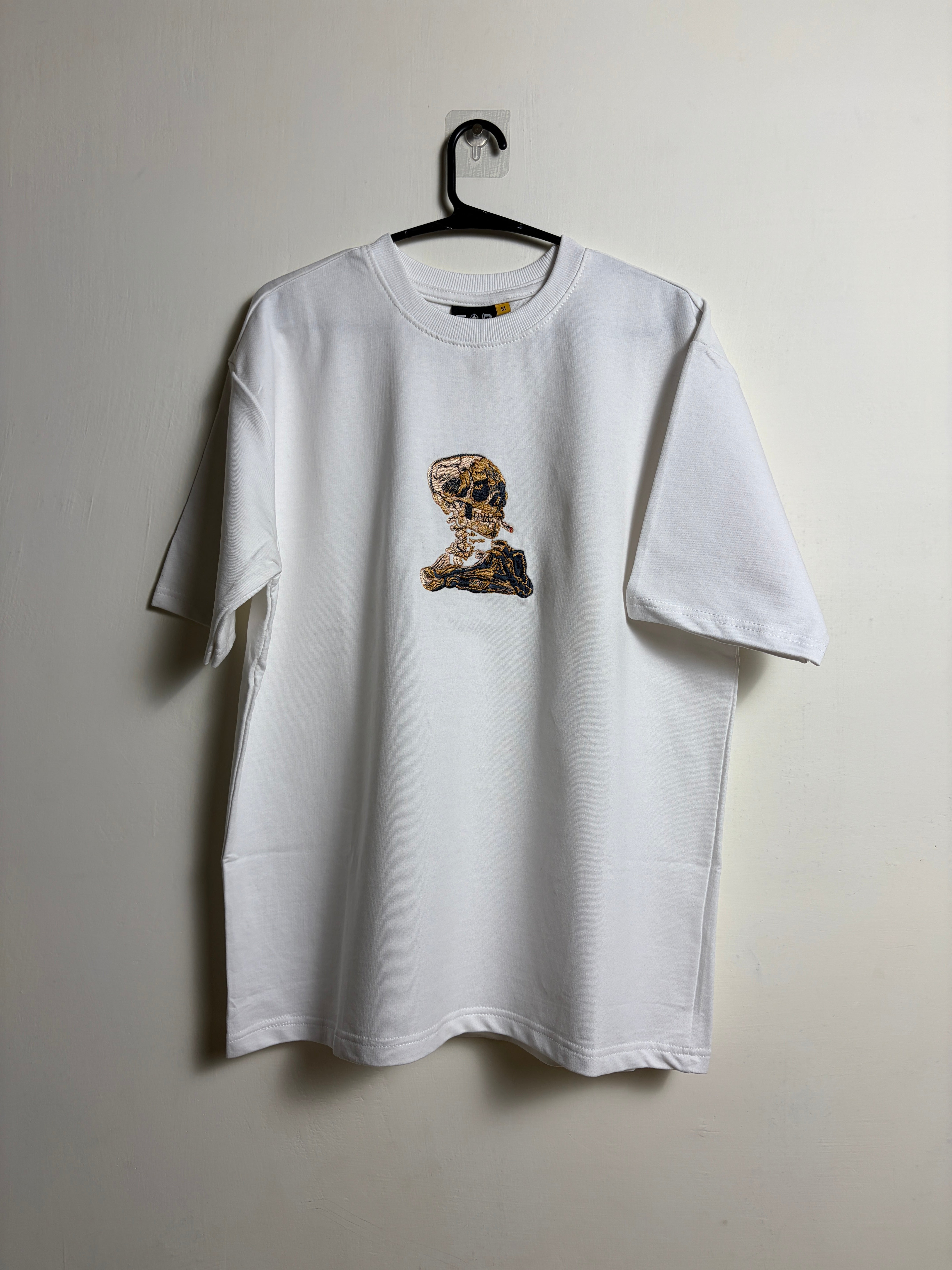 "SKULL WITH A BURNING CIGARETTE" T-SHIRT