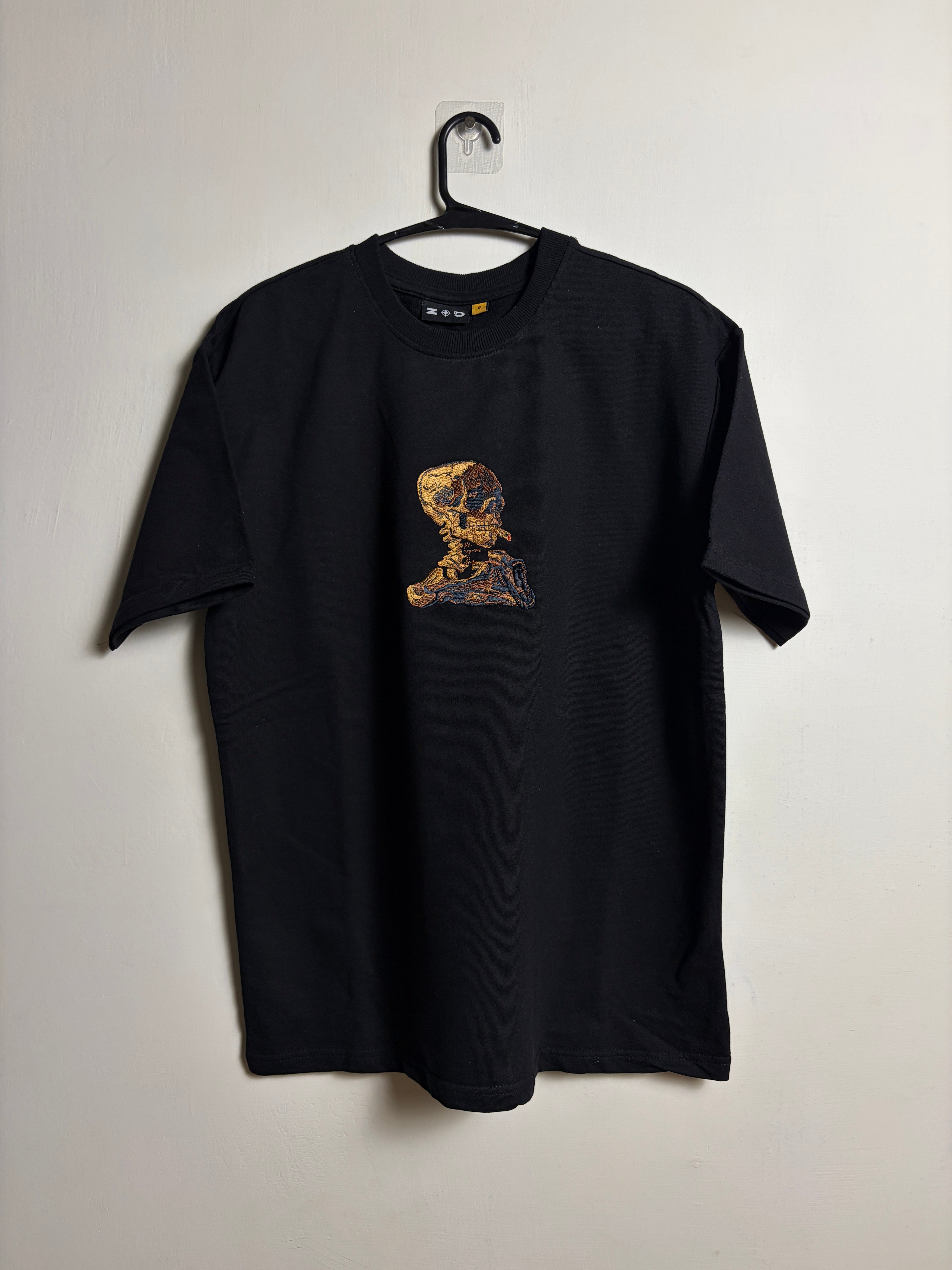 "SKULL WITH A BURNING CIGARETTE" T-SHIRT