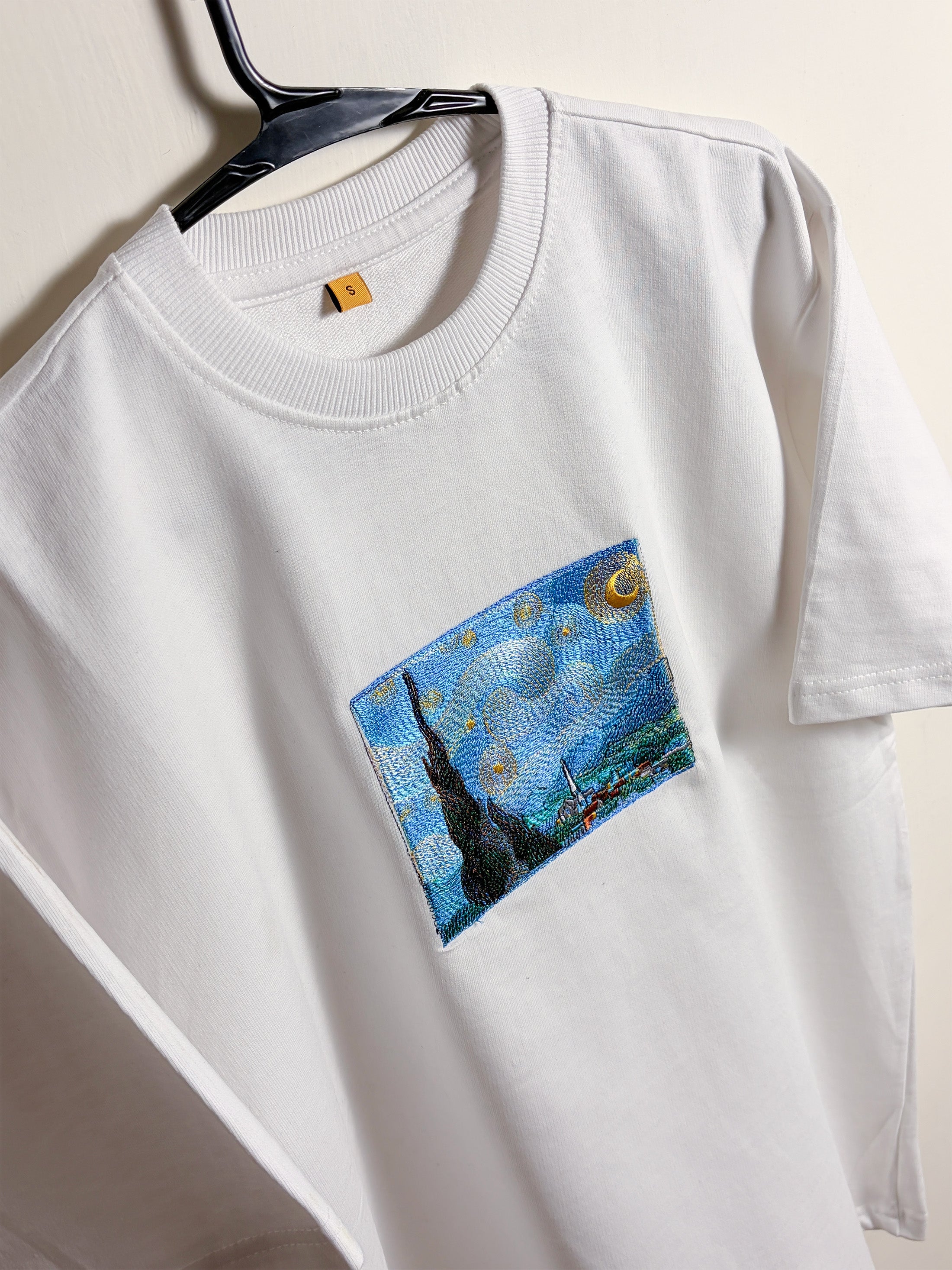 ETERNAL STARRY NIGHT EMBROIDERED TSHIRT