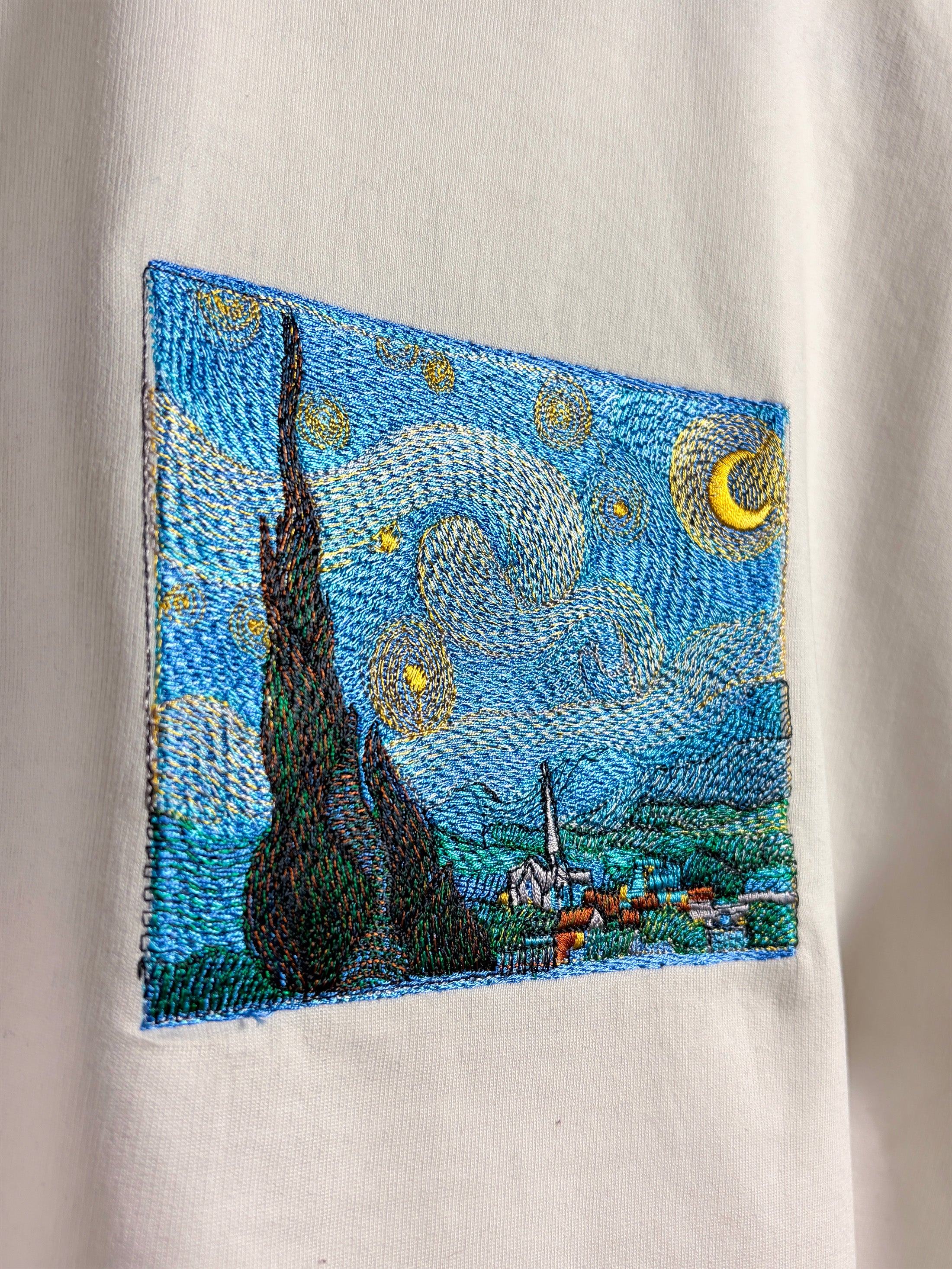 ETERNAL STARRY NIGHT EMBROIDERED TSHIRT