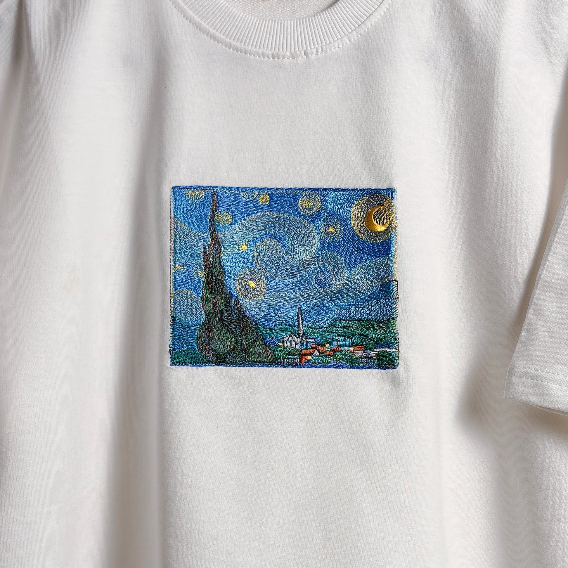 ETERNAL STARRY NIGHT EMBROIDERED TSHIRT