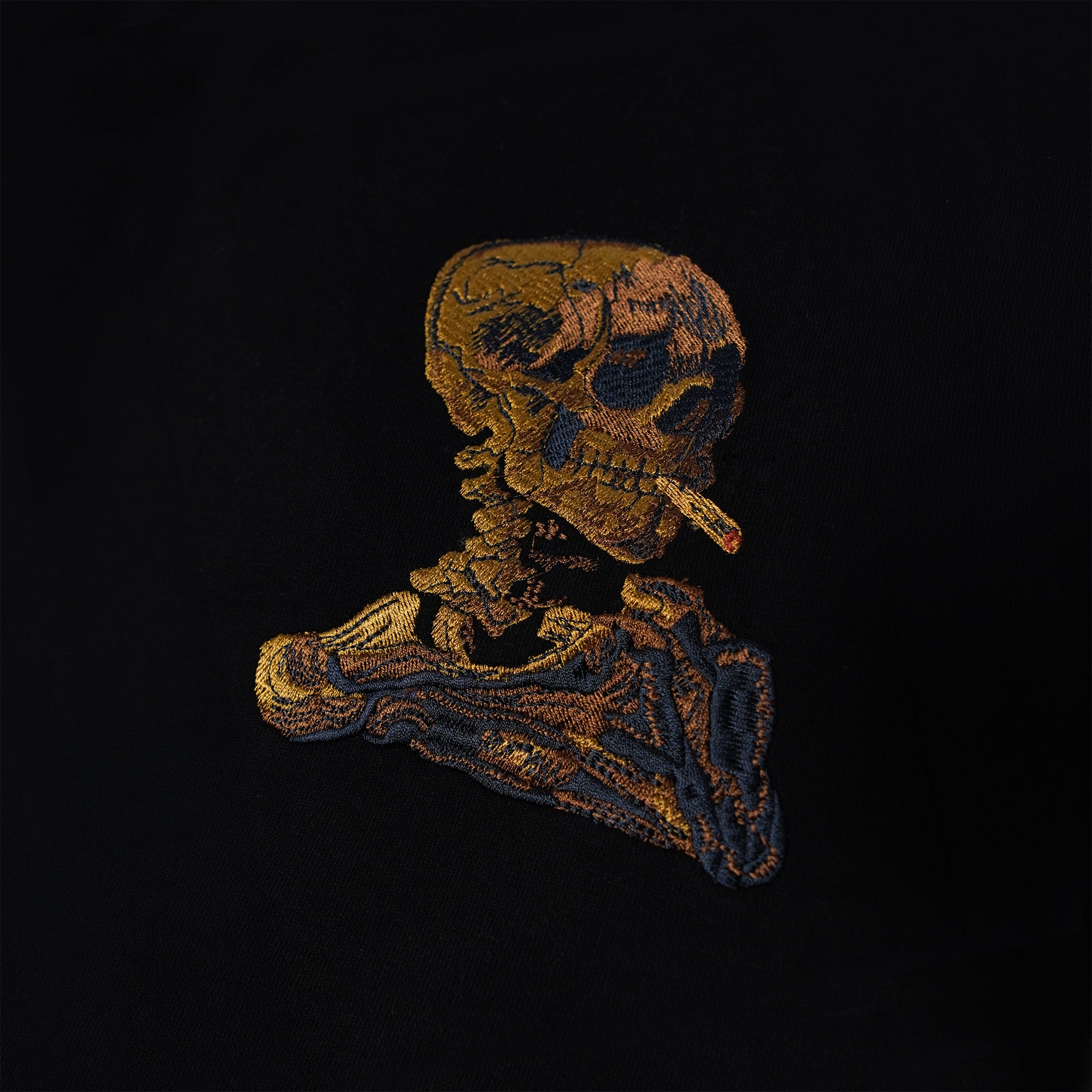 "SKULL WITH A BURNING CIGARETTE" T-SHIRT